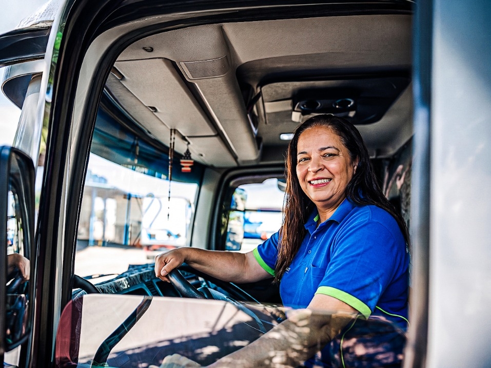 Martha Melo, motorista de caminhão da Lwart